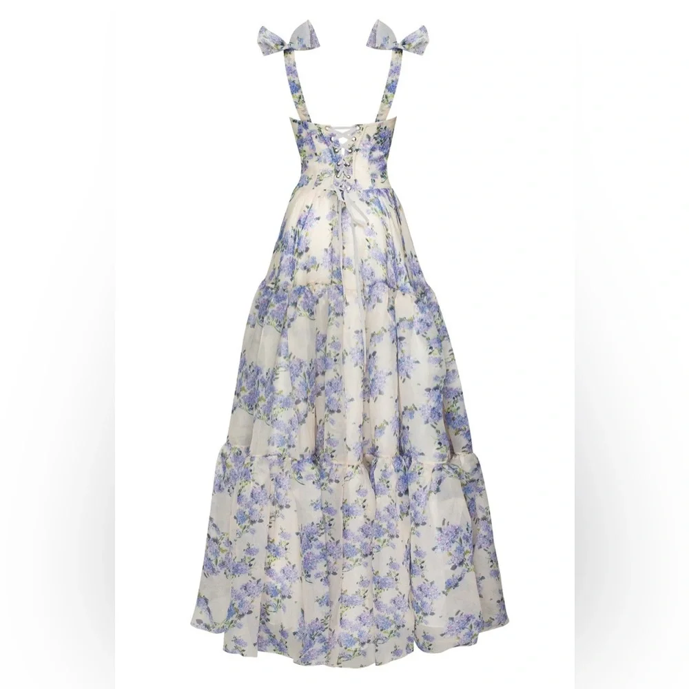 Milla Hydrangea Organza Maxi Dress - XS (Like New) - Picture 6 of 15